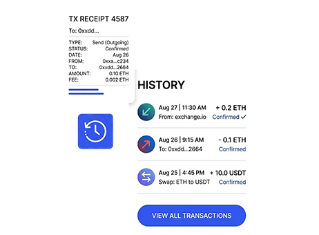 Wallet transaction history